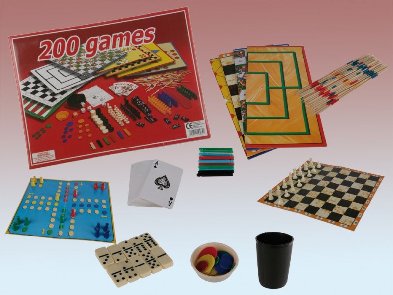 Spielesammlung 200 tlg. Mensch ärgere dich nicht, Mühle  